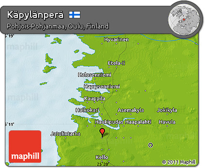 Physical Map of Käpylänperä