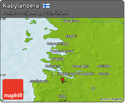 Physical Map of Käpylänperä