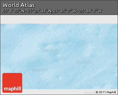 Physical 3D Map of the Area around 65° 18' 57" N, 26° 16' 29" W