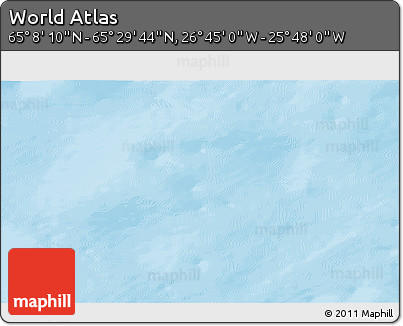 Physical 3D Map of the Area around 65° 18' 57" N, 26° 16' 29" W