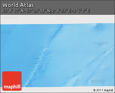Physical 3D Map of the Area around 65° 18' 57" N, 2° 37' 30" E