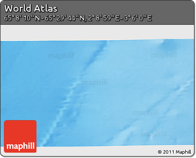 Physical 3D Map of the Area around 65° 18' 57" N, 2° 37' 30" E