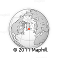 Outline Map of the Area around 65° 18' 57" N, 32° 13' 30" W, rectangular outline