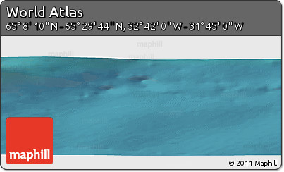 Satellite Panoramic Map of the Area around 65° 18' 57" N, 32° 13' 30" W