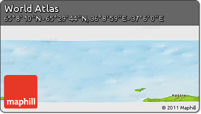 Physical Panoramic Map of the Area around 65° 18' 57" N, 36° 37' 30" E