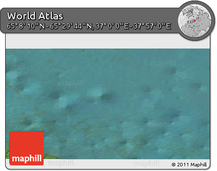 Satellite 3D Map of the Area around 65° 18' 57" N, 37° 28' 30" E