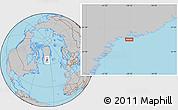 Gray Location Map of the area around 65° 18' 57" N, 38° 10' 29" W