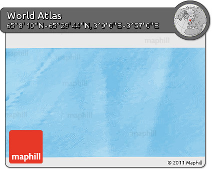 Physical 3D Map of the Area around 65° 18' 57" N, 3° 28' 30" E