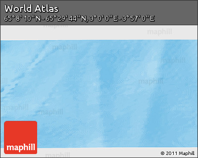 Physical 3D Map of the Area around 65° 18' 57" N, 3° 28' 30" E