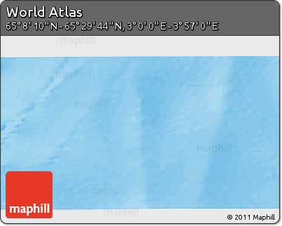 Physical 3D Map of the Area around 65° 18' 57" N, 3° 28' 30" E