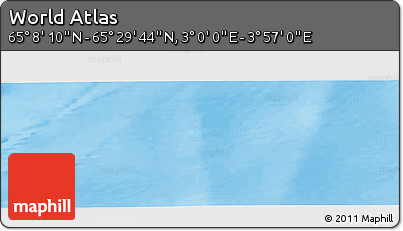 Physical Panoramic Map of the Area around 65° 18' 57" N, 3° 28' 30" E