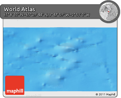 Physical 3D Map of the Area around 65° 18' 57" N, 3° 19' 30" W