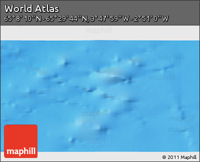 Physical 3D Map of the Area around 65° 18' 57" N, 3° 19' 30" W