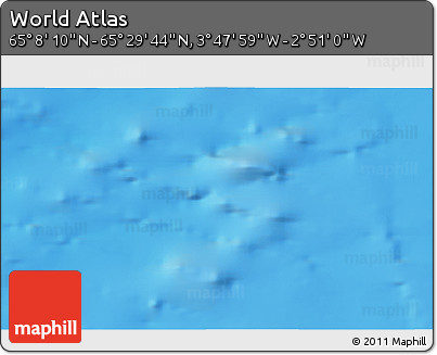 Physical 3D Map of the Area around 65° 18' 57" N, 3° 19' 30" W