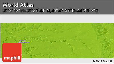 Physical Panoramic Map of the Area around 65° 18' 57" N, 44° 16' 29" E