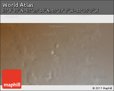 Physical 3D Map of the Area around 65° 18' 57" N, 44° 58' 30" W