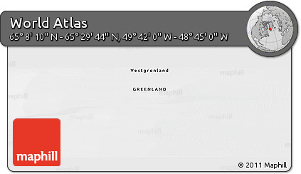 Satellite Panoramic Map of the Area around 65° 18' 57" N, 49° 13' 30" W