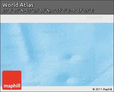 Physical 3D Map of the Area around 65° 18' 57" N, 4° 19' 30" E