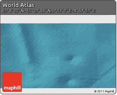 Satellite 3D Map of the Area around 65° 18' 57" N, 4° 19' 30" E