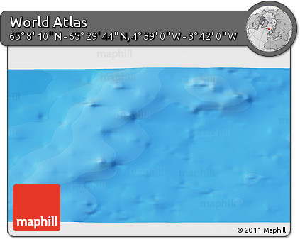 Political 3D Map of the Area around 65° 18' 57" N, 4° 10' 30" W