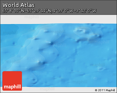 Political 3D Map of the Area around 65° 18' 57" N, 4° 10' 30" W