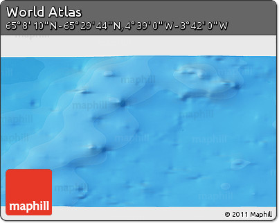 Political 3D Map of the Area around 65° 18' 57" N, 4° 10' 30" W