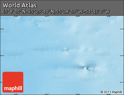 Physical Map of the Area around 65° 18' 57" N, 55° 10' 29" W