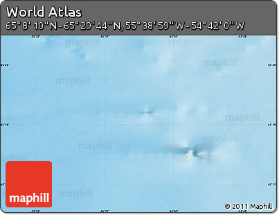 Physical Map of the Area around 65° 18' 57" N, 55° 10' 29" W