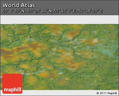 Satellite 3D Map of the Area around 65° 18' 57" N, 56° 10' 29" E