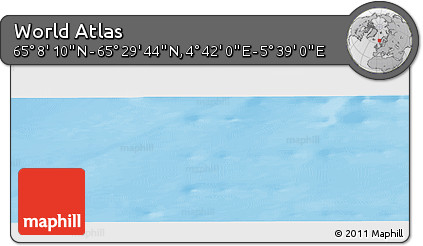 Physical Panoramic Map of the Area around 65° 18' 57" N, 5° 10' 30" E