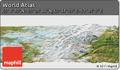 Satellite Panoramic Map of the Area around 65° 18' 57" N, 61° 16' 29" E