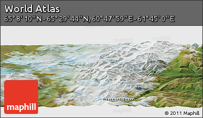 Satellite Panoramic Map of the Area around 65° 18' 57" N, 61° 16' 29" E