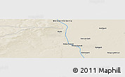 Shaded Relief Panoramic Map of the area around 65° 18' 57" N, 64° 40' 30" E