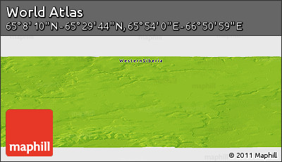 Physical Panoramic Map of the Area around 65° 18' 57" N, 66° 22' 30" E