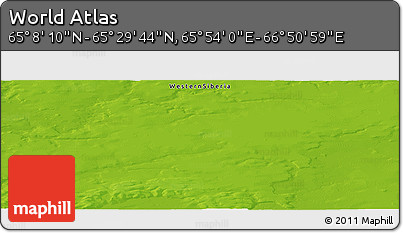 Physical Panoramic Map of the Area around 65° 18' 57" N, 66° 22' 30" E