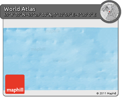 Physical 3D Map of the Area around 65° 18' 57" N, 6° 1' 30" E