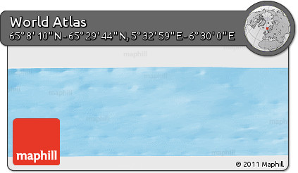Physical Panoramic Map of the Area around 65° 18' 57" N, 6° 1' 30" E