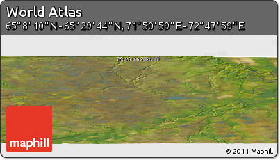 Satellite Panoramic Map of the Area around 65° 18' 57" N, 72° 19' 29" E