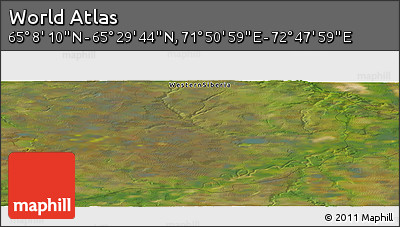Satellite Panoramic Map of the Area around 65° 18' 57" N, 72° 19' 29" E