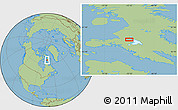 Savanna Style Location Map of the area around 65° 18' 57" N, 72° 10' 30" W