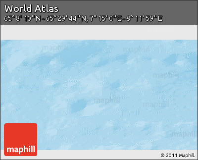 Physical 3D Map of the Area around 65° 18' 57" N, 7° 43' 29" E