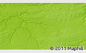 Physical 3D Map of the area around 65° 18' 57" N, 84° 13' 29" E