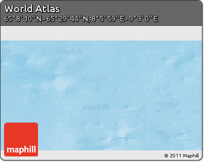 Physical 3D Map of the Area around 65° 18' 57" N, 8° 34' 29" E