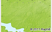 Physical Map of the area around 65° 18' 57" N, 95° 7' 30" W