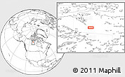 Blank Location Map of the area around 65° 38' 11" N, 106° 10' 30" W