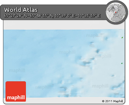 Physical 3D Map of the Area around 65° 38' 11" N, 11° 7' 30" E