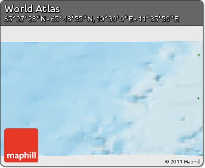 Physical 3D Map of the Area around 65° 38' 11" N, 11° 7' 30" E