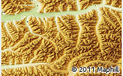 Physical Map of the area around 65° 38' 11" N, 128° 25' 30" E