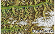 Satellite Map of the area around 65° 38' 11" N, 128° 25' 30" E