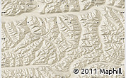 Shaded Relief Map of the area around 65° 38' 11" N, 128° 25' 30" E